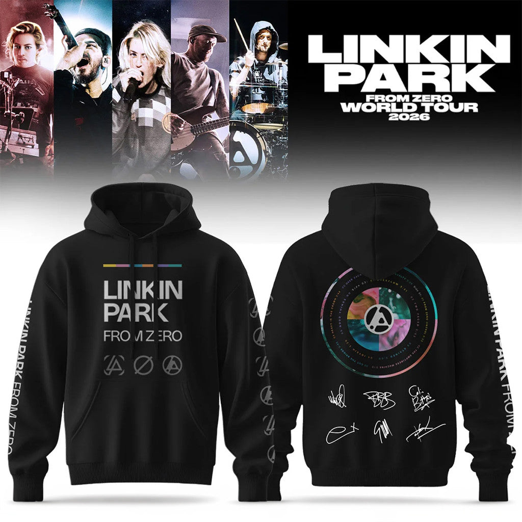 Linkin Park Merch 2026 From Zero World Tour Hoodie Black Gift For Rock Music Lovers - Merchluma