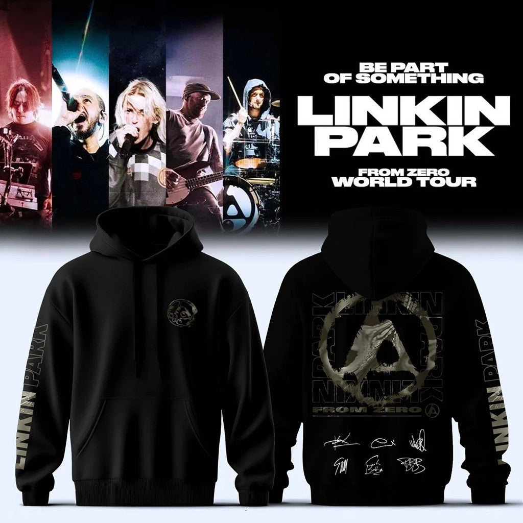 Linkin Park Merch 2026 From Zero World Tour Hoodie Black Gifts For Music Lovers - Merchluma