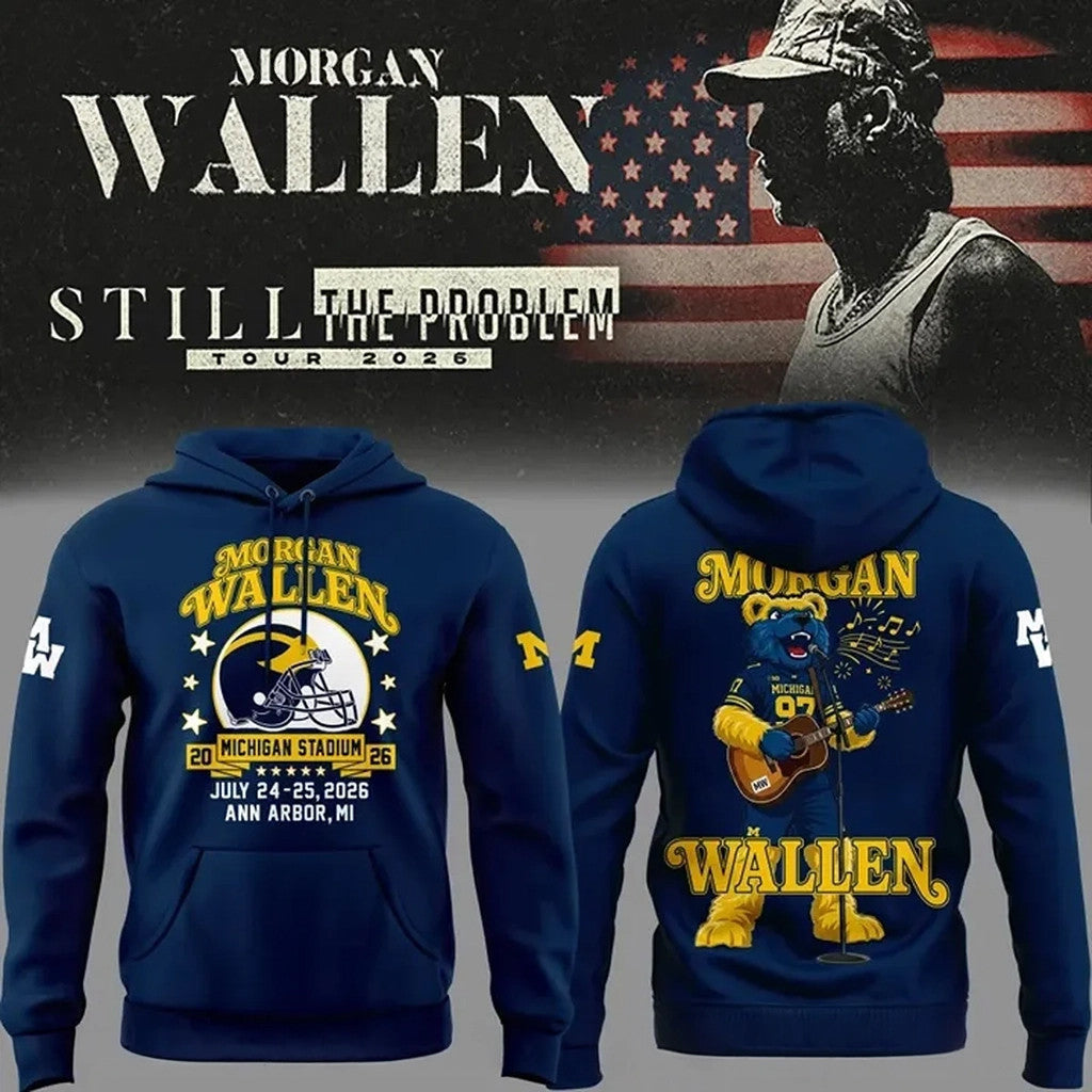 Morgan Wallen X Michigan Wolverines Still The Problem Tour 2026 Hoodie Morgan Wallen Merch - Merchluma
