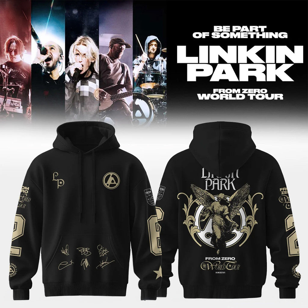 Linkin Park Merch 2026 From Zero World Tour Signed Hoodie Black Rock Fan Gear Gift For Brothers - Merchluma