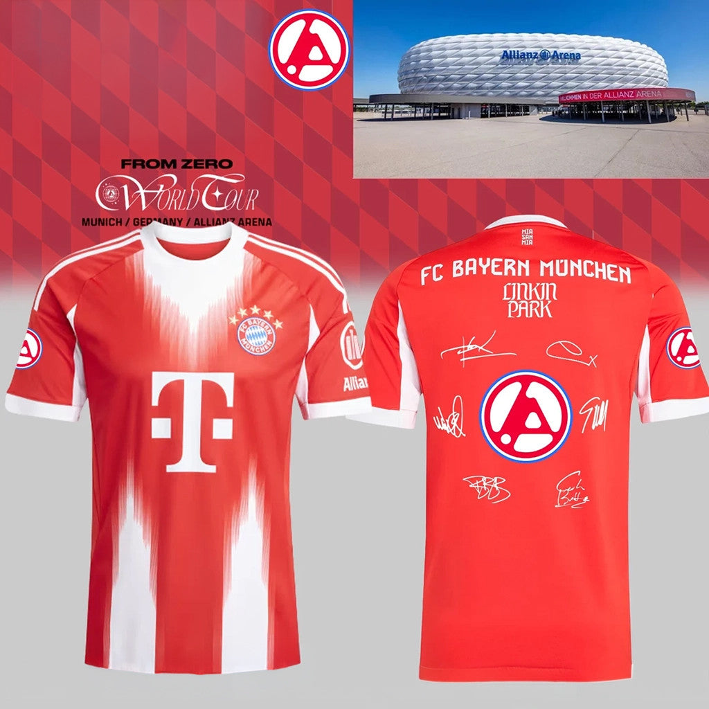 Linkin Park X FC Bayern Munchen Jersey Linkin Park From Zero World Tour 2026 Merch Gift For Fan - Merchluma