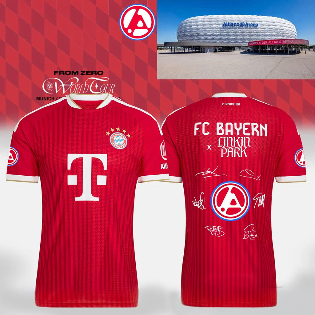 Linkin Park X FC Bayern Munchen Merch 2026 Linkin Park From Zero World Tour Jersey Gift For BFF - Merchluma