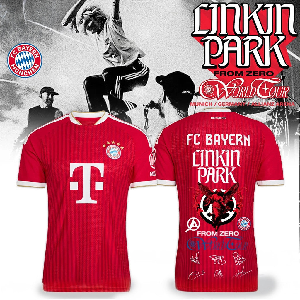 Linkin Park X FC Bayern Munchen Merch Linkin Park From Zero World Tour 2026 Jersey Fan Gifts - Merchluma