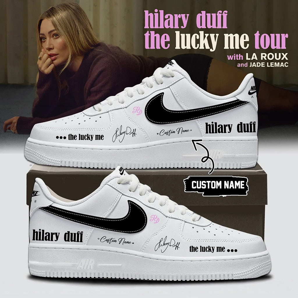 Custom Hilary Duff Concert Merch 2026 The Lucky Me Tour Sneakers Music Fan Shoes Best Gifts - Merchluma