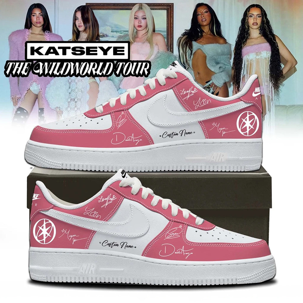 Custom KATSEYE Merch The Wildworld Tour 2026 Signed Shoes Sneakers Gift For Music Lovers - Merchluma
