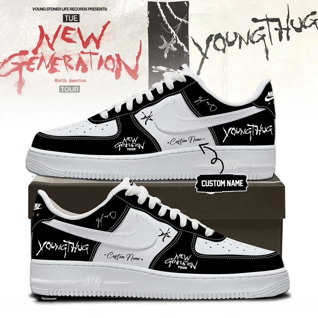 Custom Young Thug The New Generation Tour 2026 Signed Sneakers Young Thug Merch Gift For BFF - Merchluma