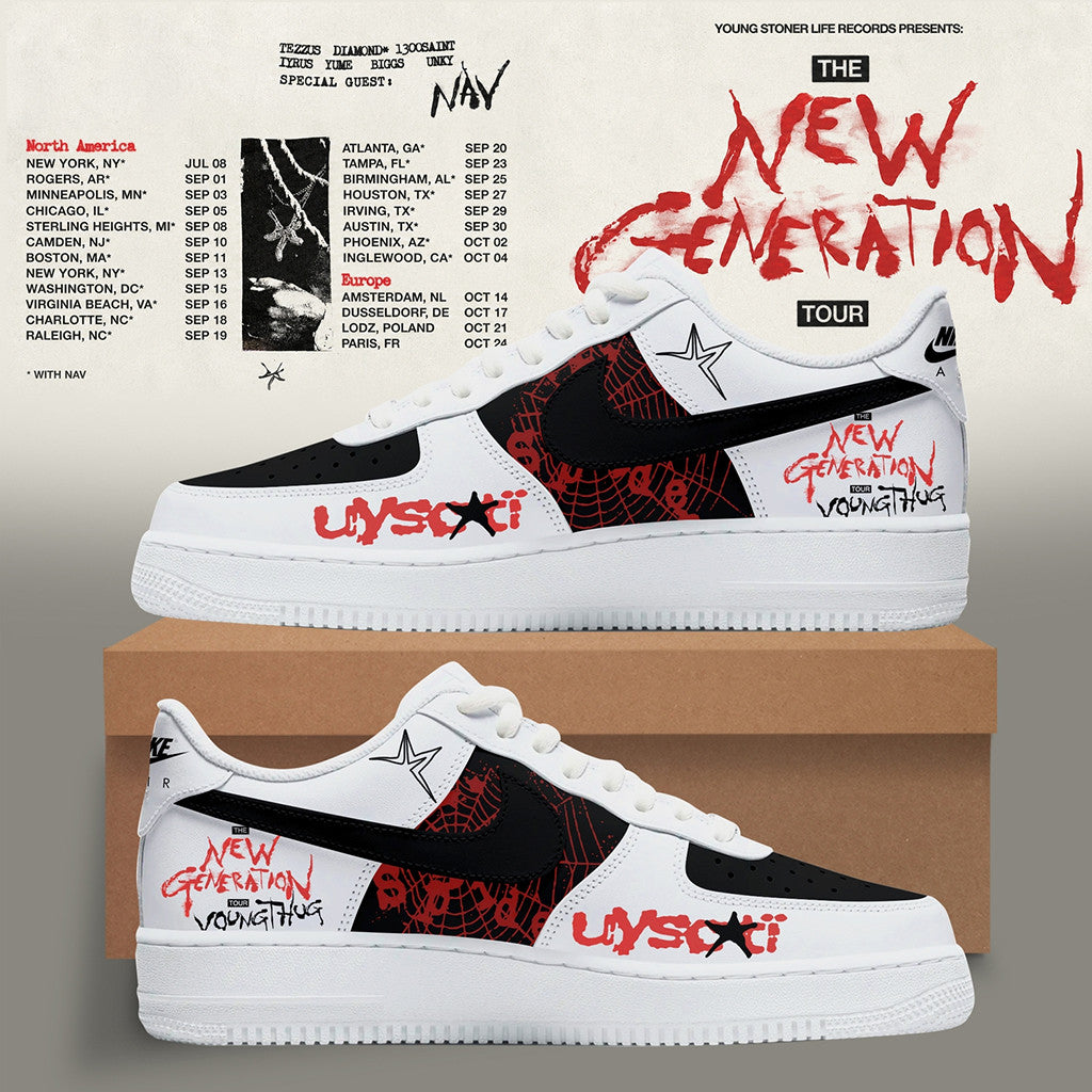 Customized Young Thug Merch The New Generation World Tour 2026 Signature Sneakers Rap Fan Shoes - Merchluma