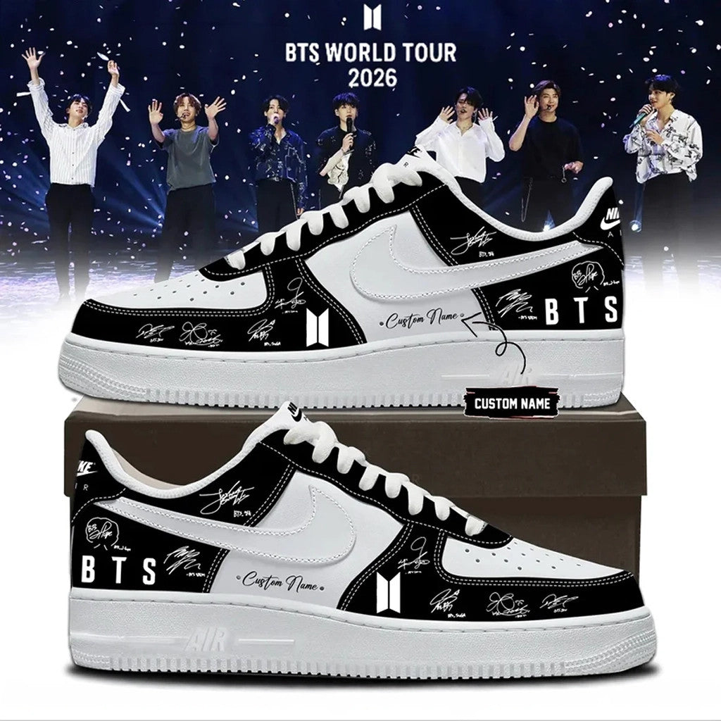 Personalized BTS World Tour 2026 Signature Sneakers BTS Merch Arirang Tour Shoes Army Gifts - Merchluma