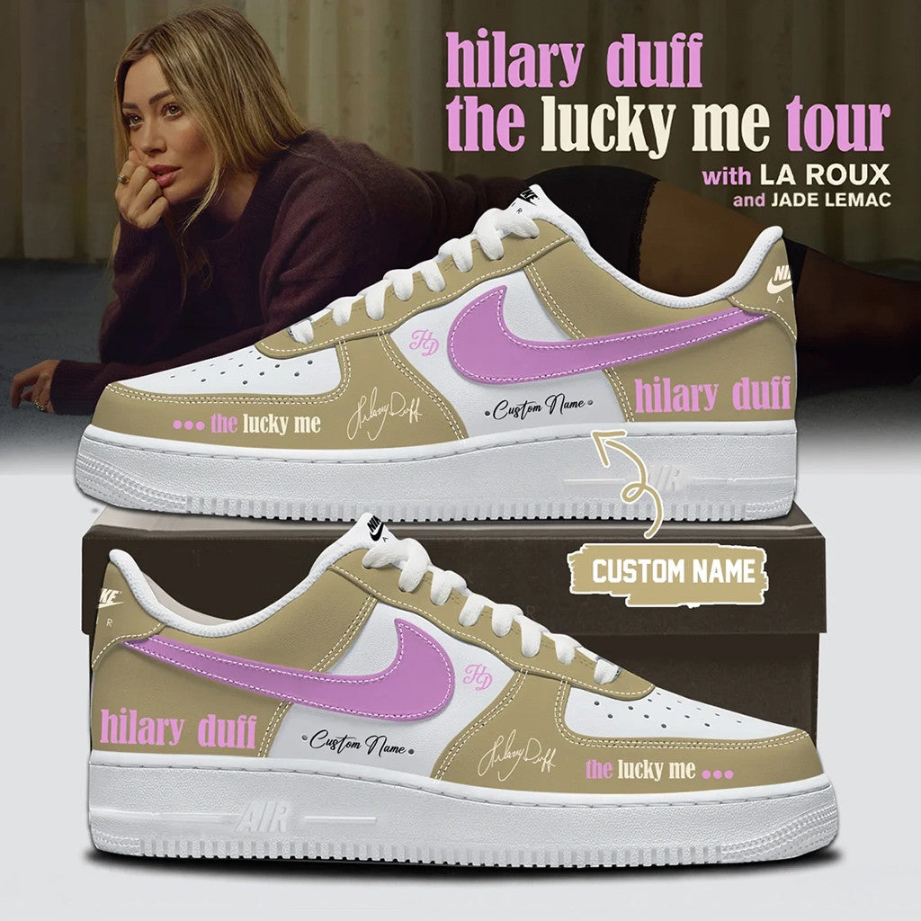 Personalized Hilary Duff The Lucky Me Tour Sneakers Hilary Duff Concert Merch 2026 Fan Gifts - Merchluma