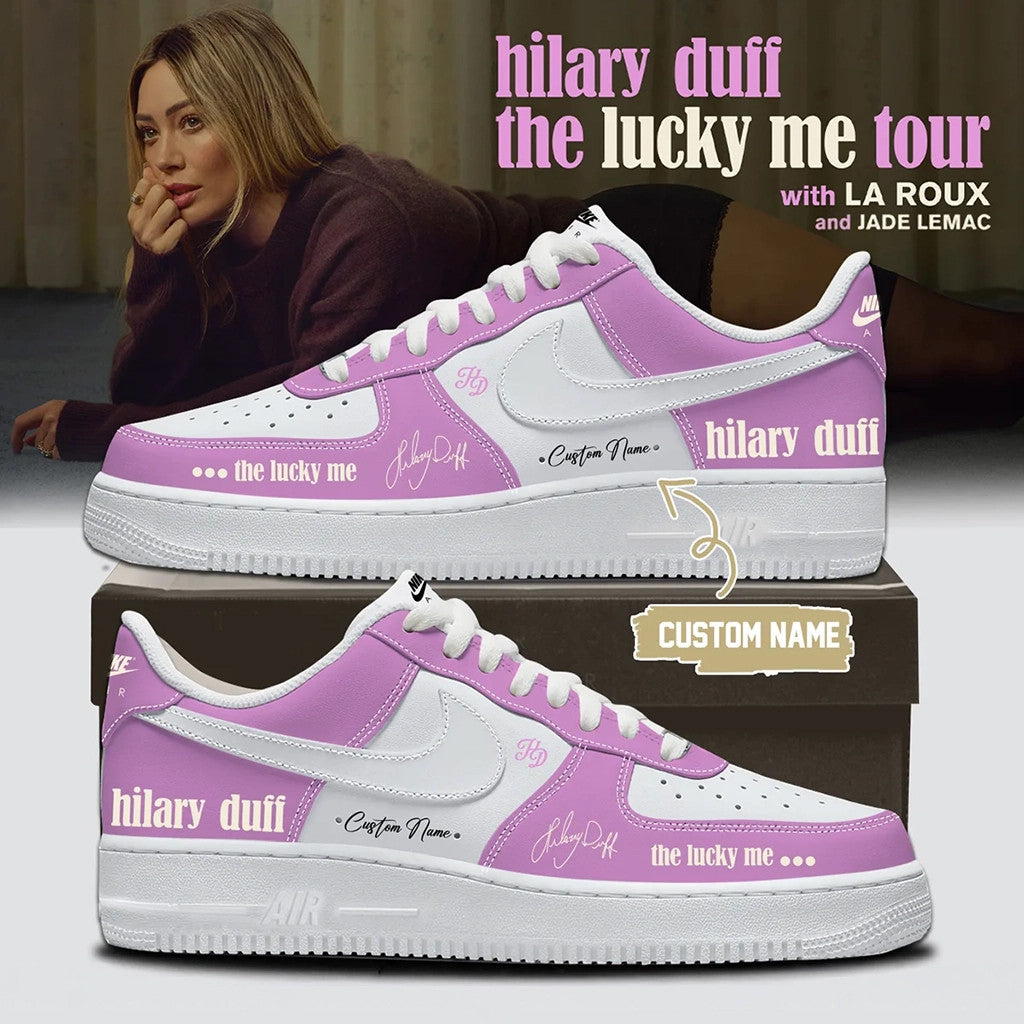 Personalized Hilary Duff Tour Merch 2026 The Lucky Me Tour Shoes Sneakers Gift For Music Fans - Merchluma