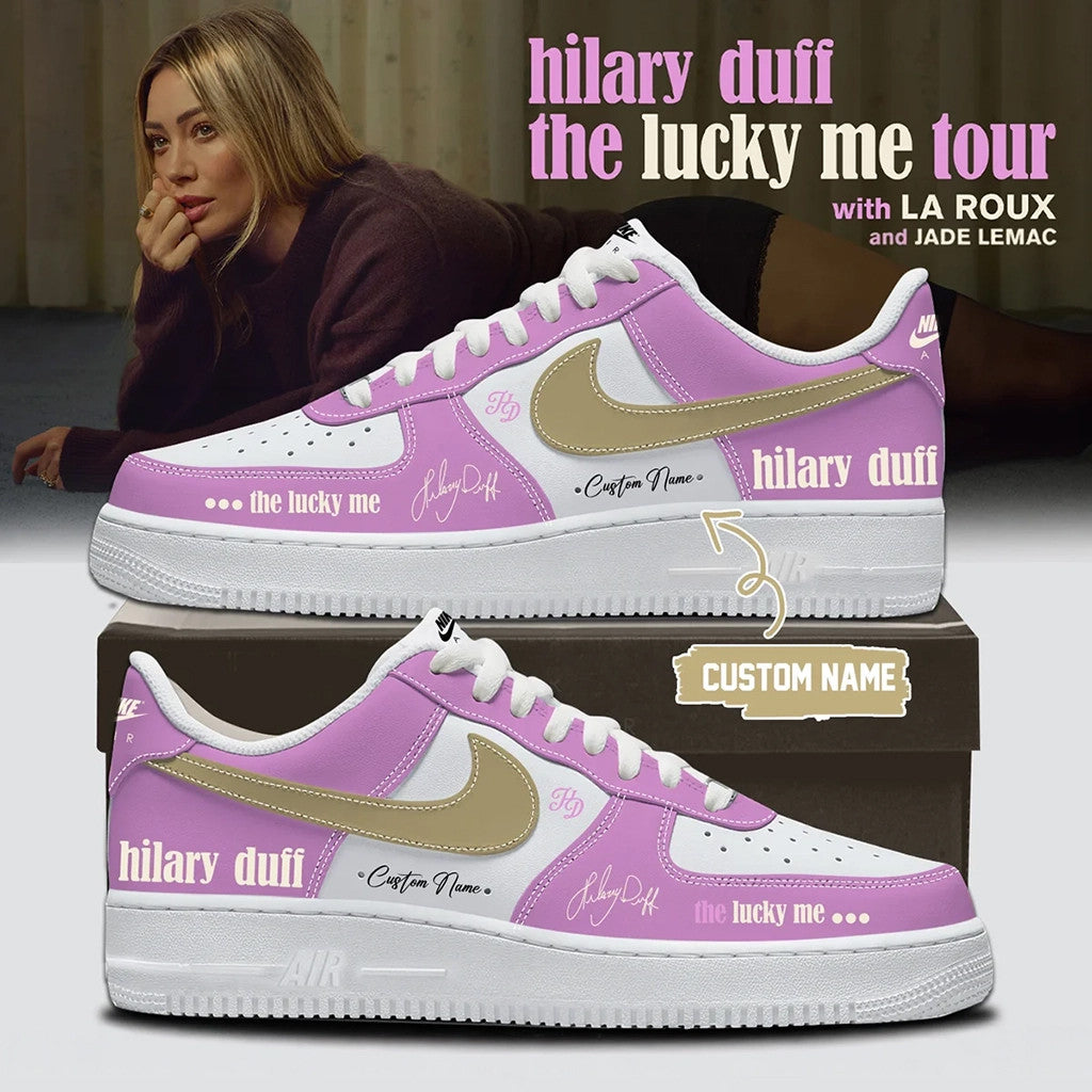 Personalized Hilary Duff Tour Merch The Lucky Me Tour 2026 Sneakers Gifts For Music Fans - Merchluma