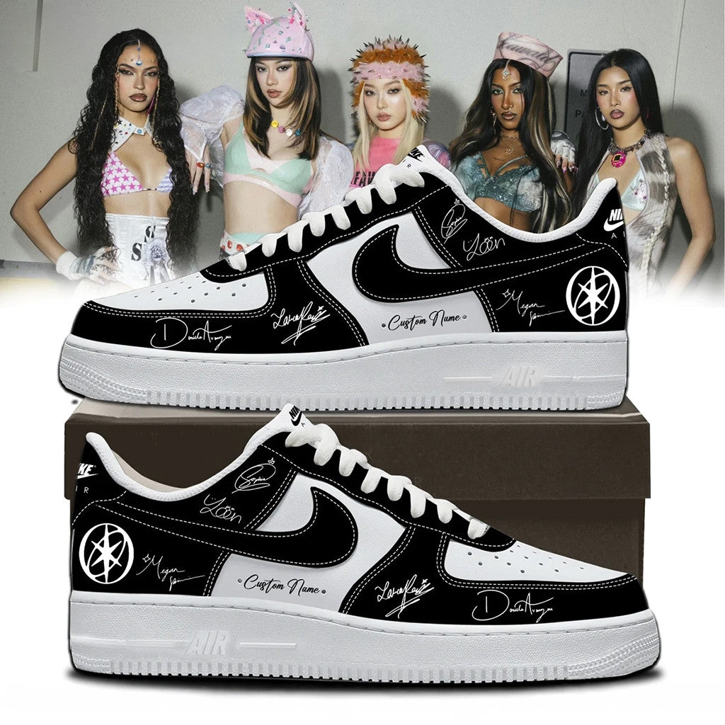 Personalized KATSEYE Merch 2026 Pinky Up Signed Shoes Sneakers Music Fan Gear Gift For Friends - Merchluma