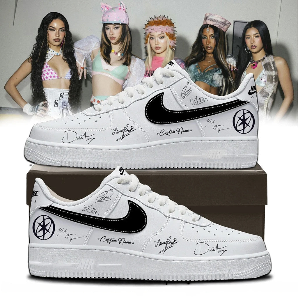 Personalized KATSEYE Pinky Up Signature Shoes Sneakers KATSEYE Merch 2026 Birthday Gift For Her - Merchluma