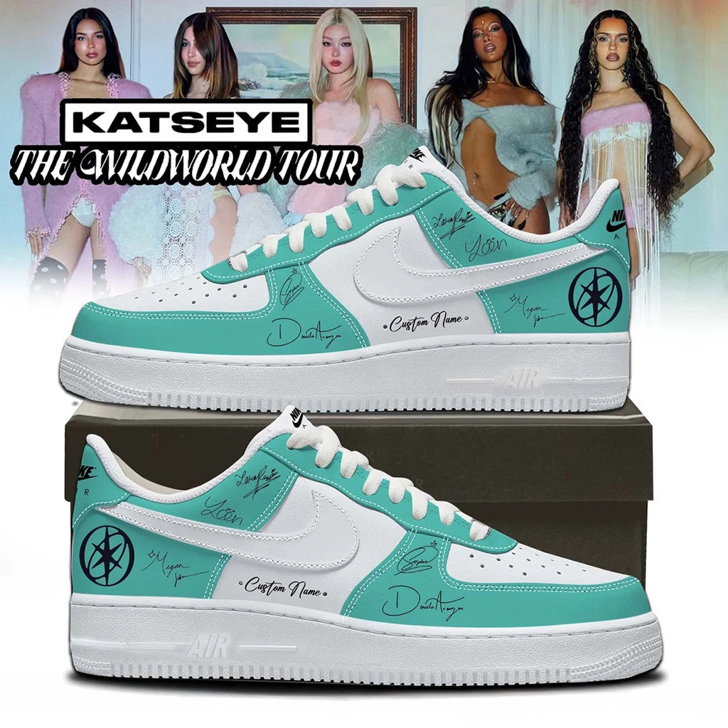 Personalized KATSEYE The Wildworld Tour 2026 Signature Sneakers Music Fan Gear KATSEYE Merch - Merchluma
