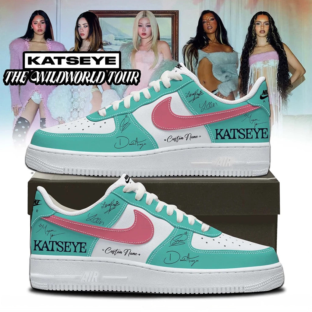 Personalized KATSEYE The Wildworld Tour Signature Shoes Sneakers 2026 KATSEYE Merchandise - Merchluma