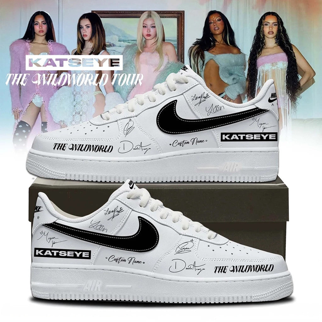 Personalized KATSEYE The Wildworld Tour Signature Sneakers 2026 KATSEYE Merchandise - Merchluma
