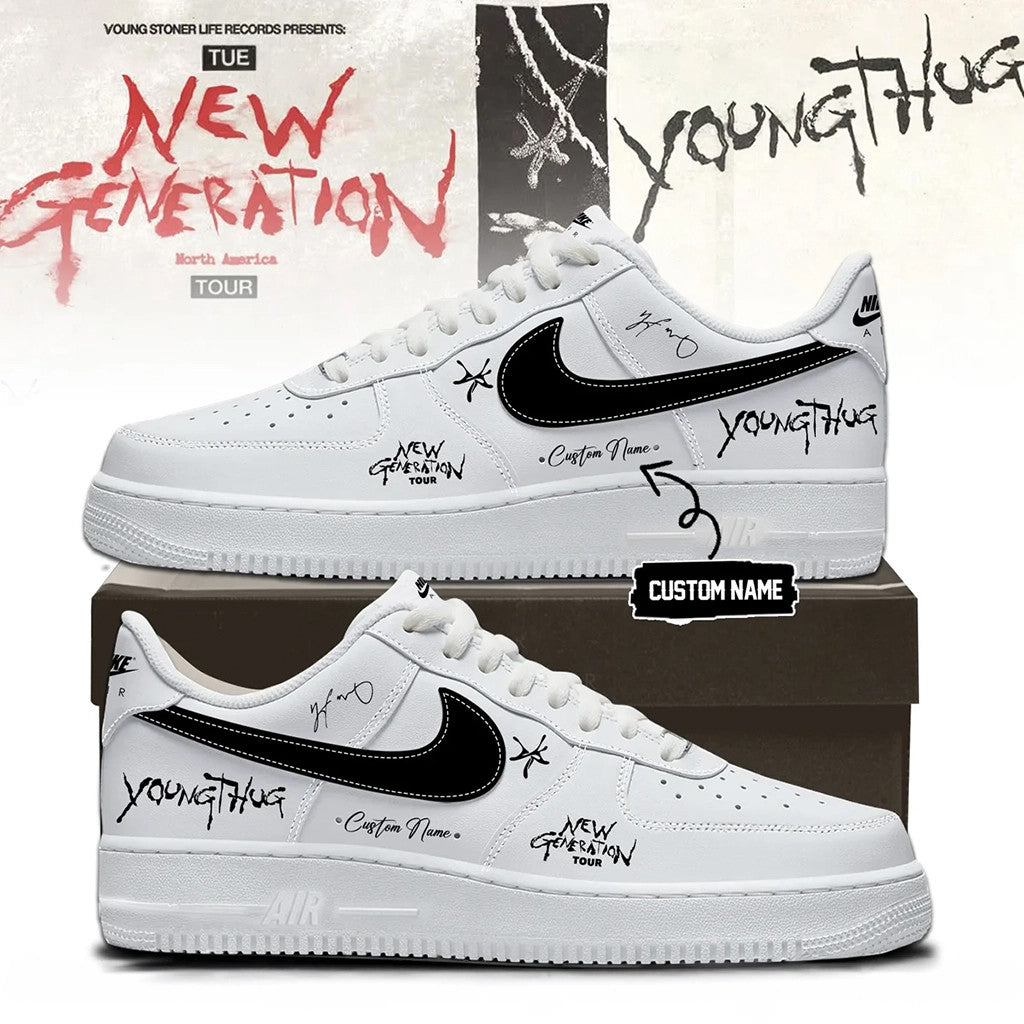 Personalized Young Thug The New Generation Tour 2026 Signed Shoes Sneakers Rapper Fan Gear - Merchluma
