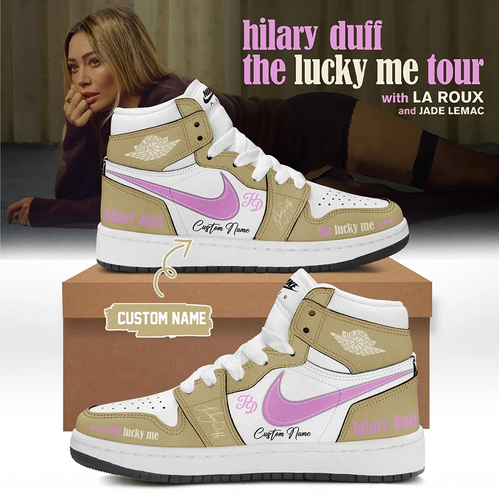 Custom Hilary Duff Concert Merch 2026 The Lucky Me Tour Sneakers Music Fan Shoes Gift For BFF - Merchluma