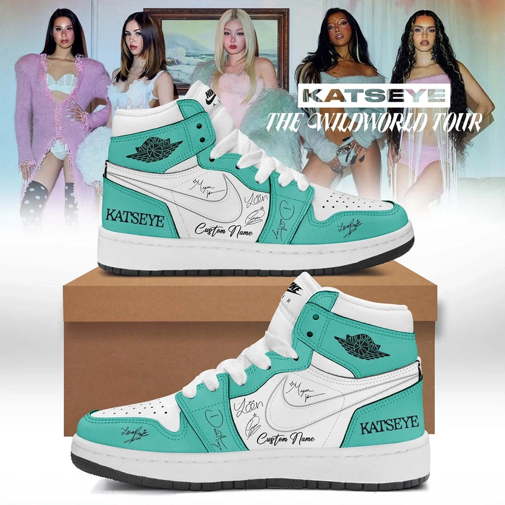 Custom KATSEYE The Wildworld Tour 2026 Signed Shoes Sneakers KATSEYE Merch Music Lover Gifts - Merchluma