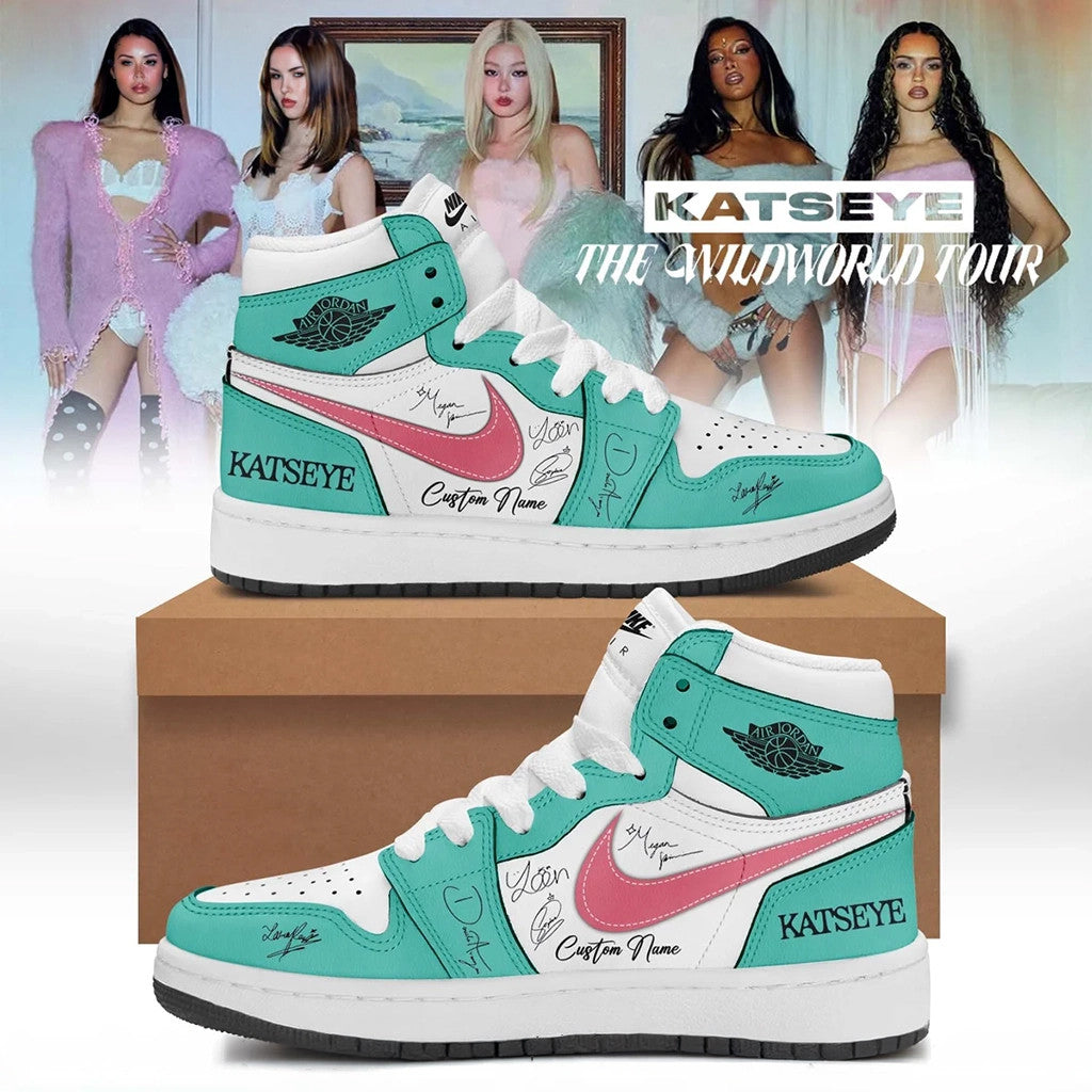 Customized KATSEYE 2026 The Wildworld Tour Sneakers Signature KATSEYE Merch Concert Outfits - Merchluma