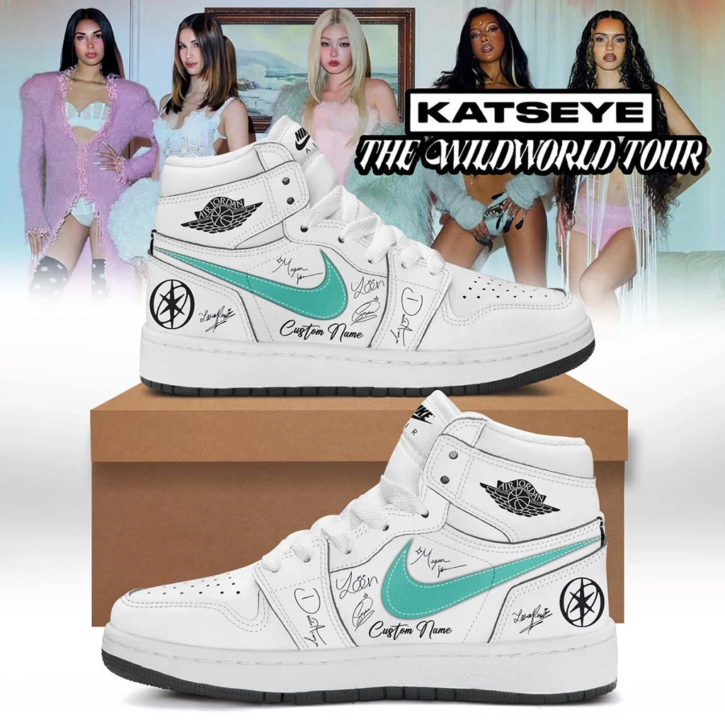 Customized KATSEYE Merch 2026 The Wildworld Tour Shoes Sneakers Signed Birthday Gift For Friend - Merchluma