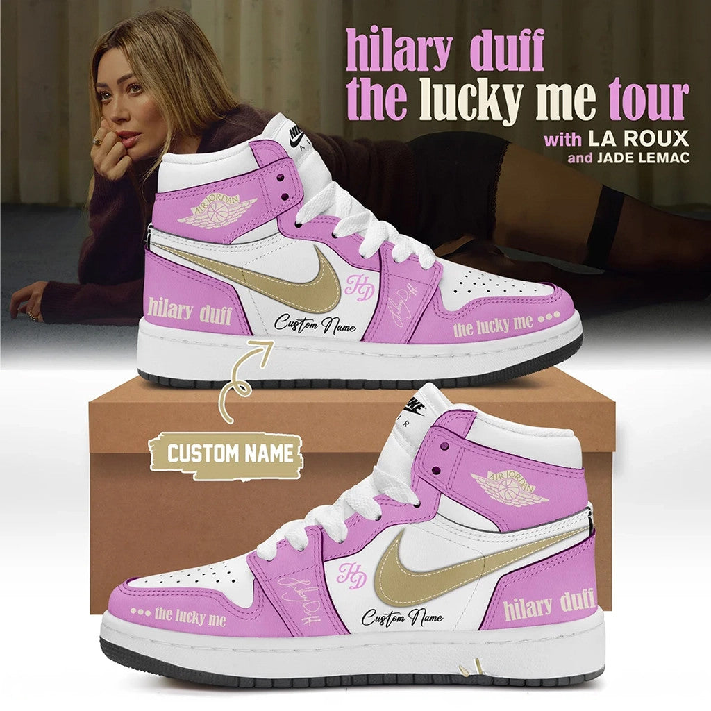 Personalized Hilary Duff Concert Merch 2026 The Lucky Me Tour Sneakers Music Fan Shoes Fan Gear - Merchluma