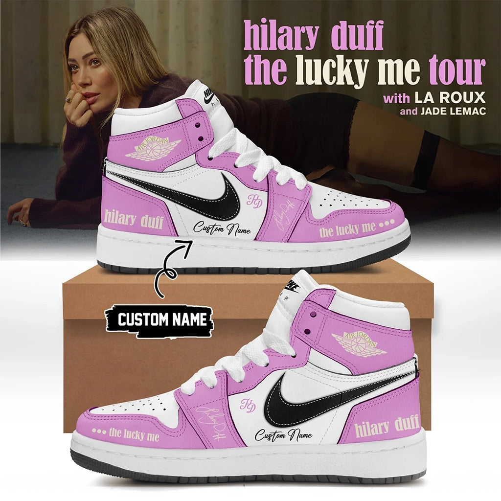 Personalized Hilary Duff Merch 2026 The Lucky Me Tour Sneakers Gifts For Music Enthusiasts - Merchluma