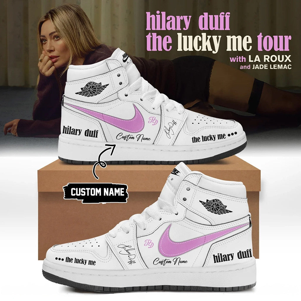 Personalized Hilary Duff The Lucky Me Tour Sneakers Hilary Duff Tour Merch 2026 Fan Gifts - Merchluma