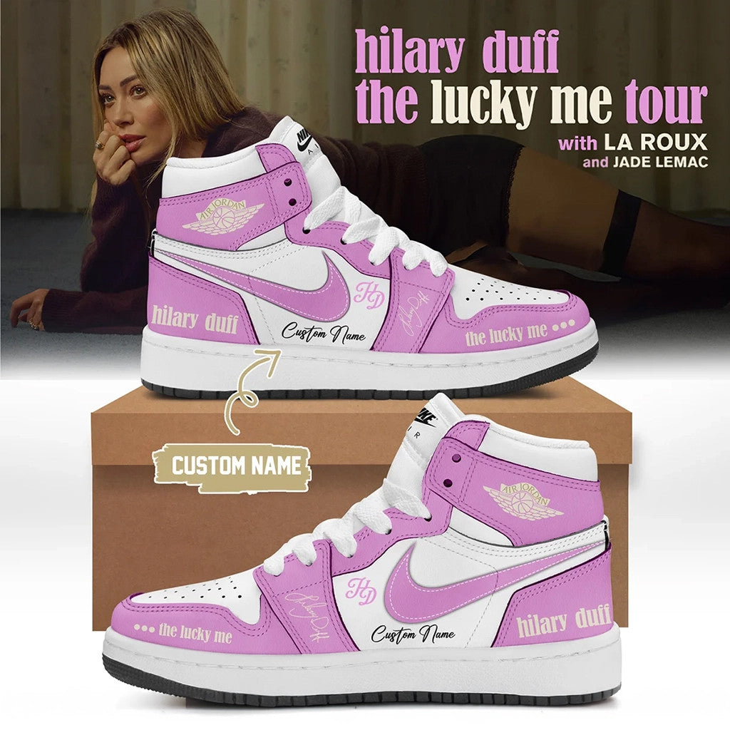 Personalized Hilary Duff Tour Merch 2026 The Lucky Me Tour Shoes Sneakers Present For Music Fan - Merchluma