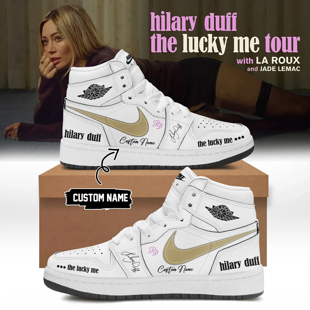 Personalized Hilary Duff Tour Merch 2026 The Lucky Me Tour Sneakers Present For Music Lovers - Merchluma