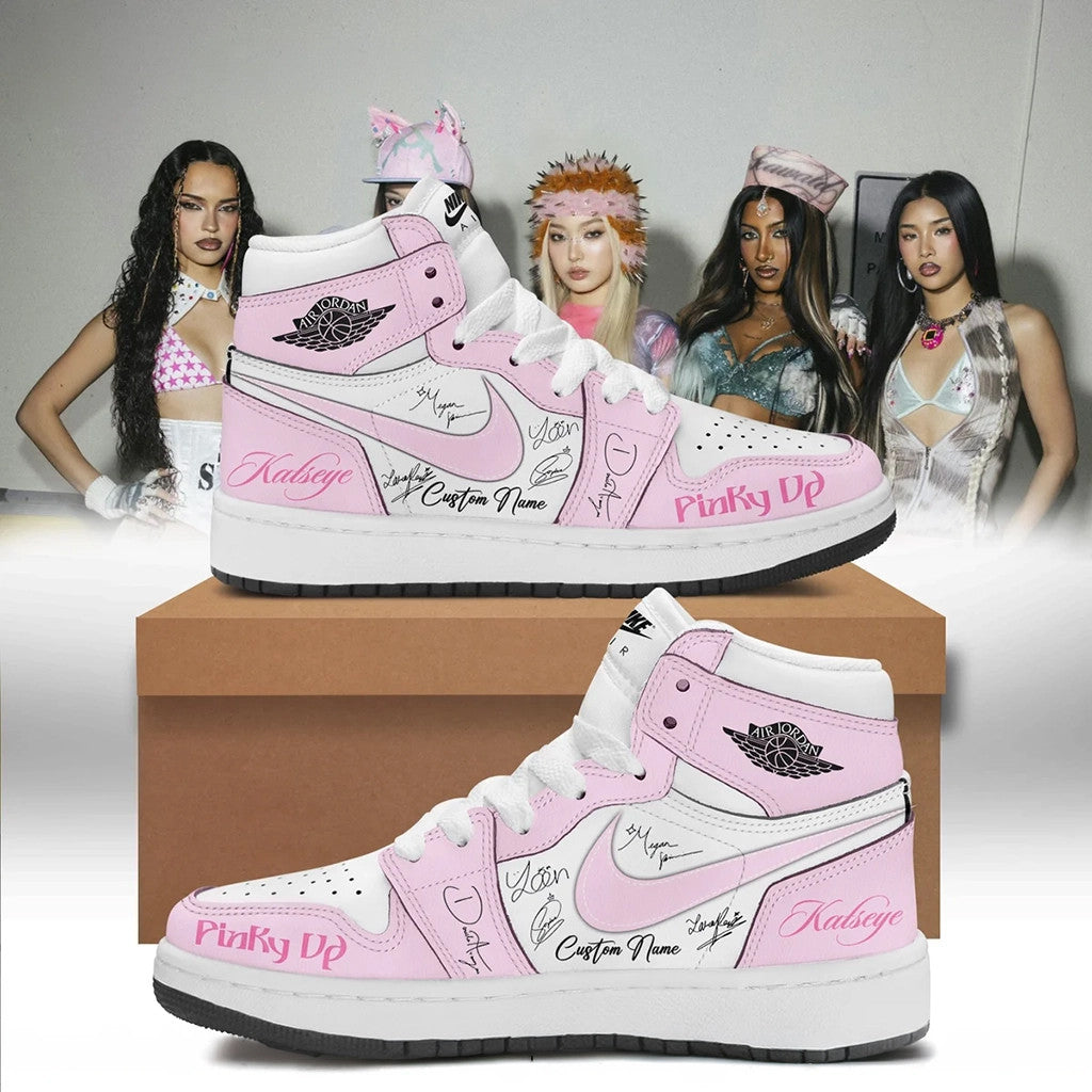 Personalized KATSEYE Merch 2026 KATSEYE Pinky Up Signed Shoes Sneakers Gift For Music Lover - Merchluma
