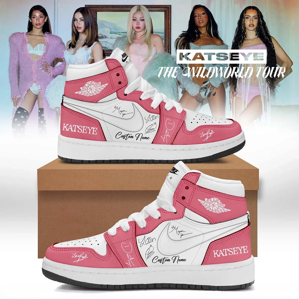 Personalized KATSEYE Merch 2026 The Wildworld Tour Signature Sneakers Best Gift For Friends - Merchluma