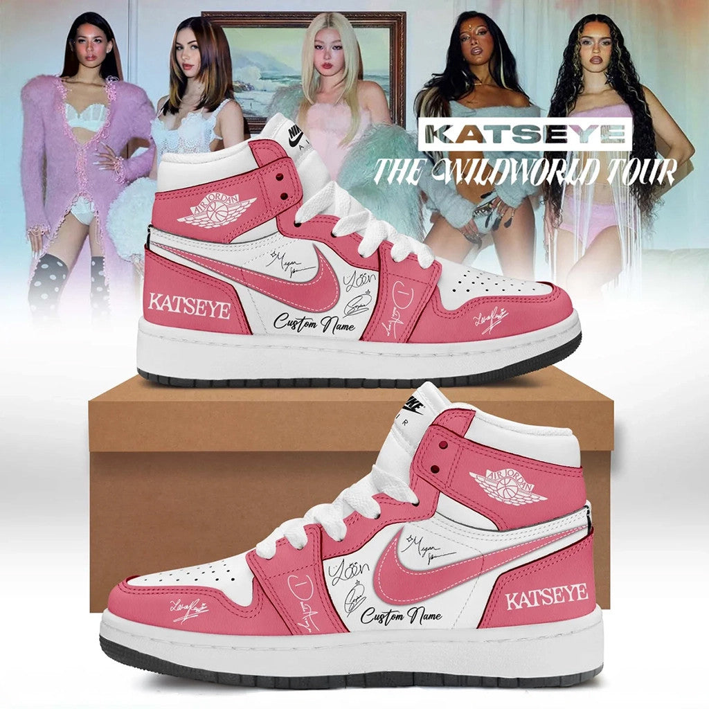 Personalized KATSEYE Merch 2026 The Wildworld Tour Signature Sneakers Cool Gift For Besties - Merchluma