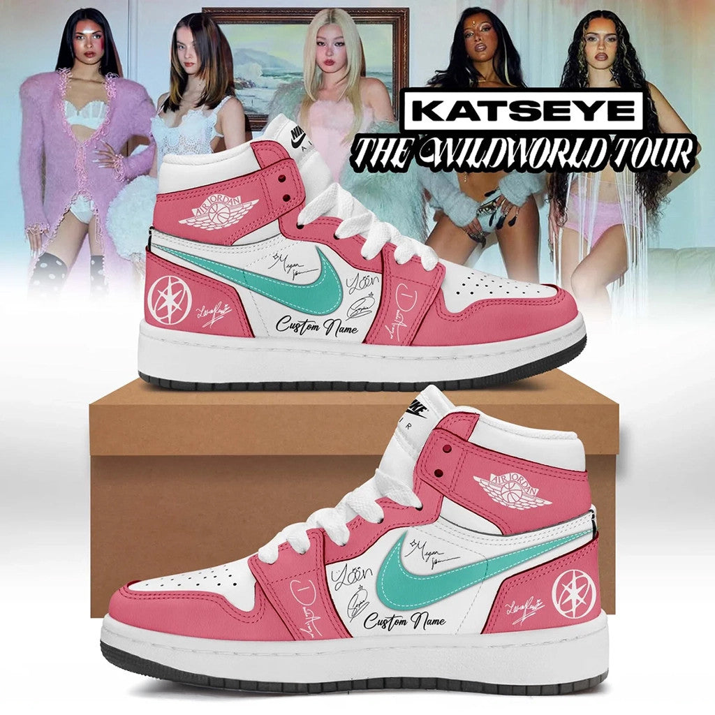 Personalized KATSEYE The Wildworld Tour 2026 Signature Sneakers KATSEYE Merch Gift For Sisters - Merchluma