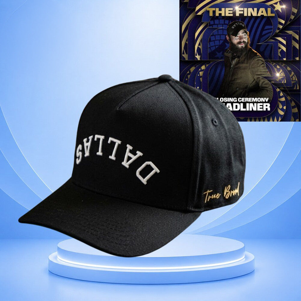 Post Malone World Cup 2026 Closing Ceremony Headliner Hat Embroidered Upside Down Dallas Hat - Merchluma