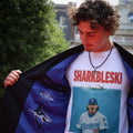 Justin Wrobleski Los Angeles Dodgers Sharkbleski Graphic T-Shirt 2026 LA Dodgers Merch Fan Gift - Merchluma