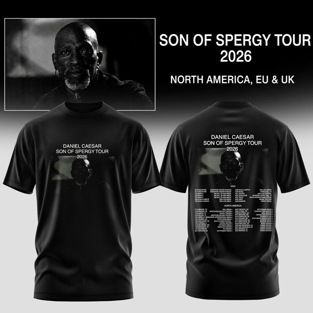 Daniel Caesar Son Of Spergy Tour 2026 T-Shirt Black Daniel Caesar Merch Music Lover Gifts Ideas - Merchluma