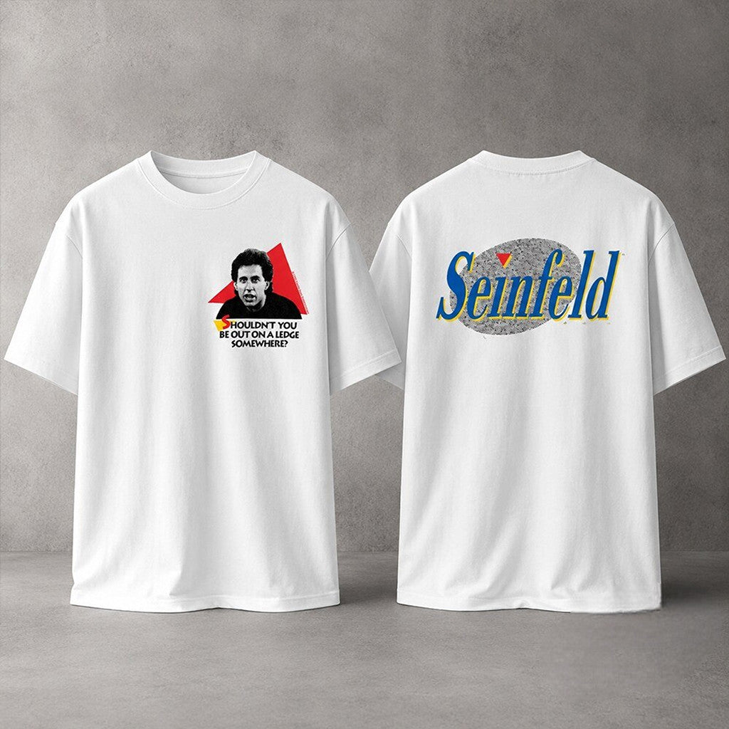 Jerry Seinfeld Shouldn't You Be Out On A Ledge Somewhere Vintage Graphic Shirt Fan Merch Gifts - Merchluma