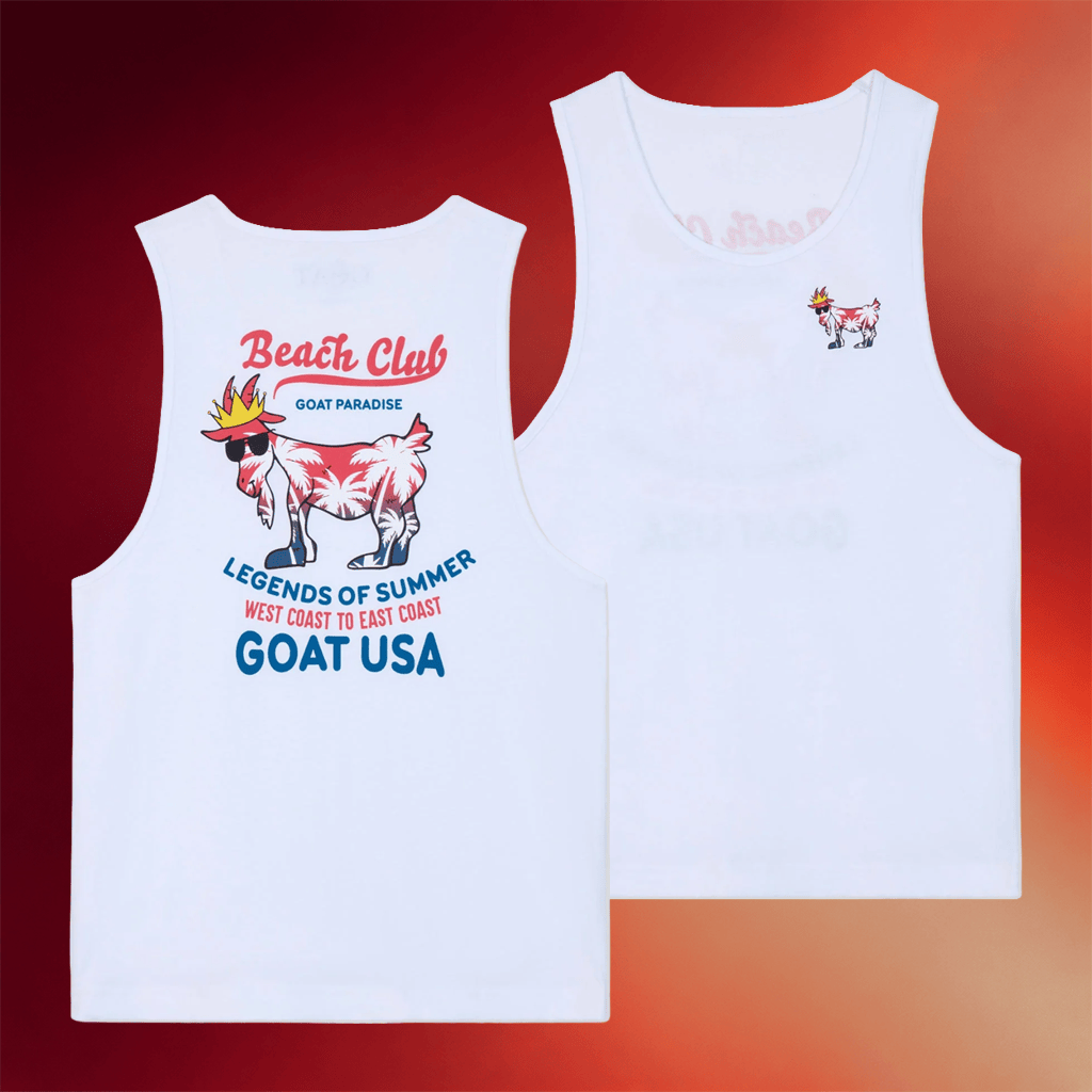 GOAT USA Merch 2026 Legends Of Summer Beach Club Tank Top Summer Beach Gifts Ideas - Merchluma