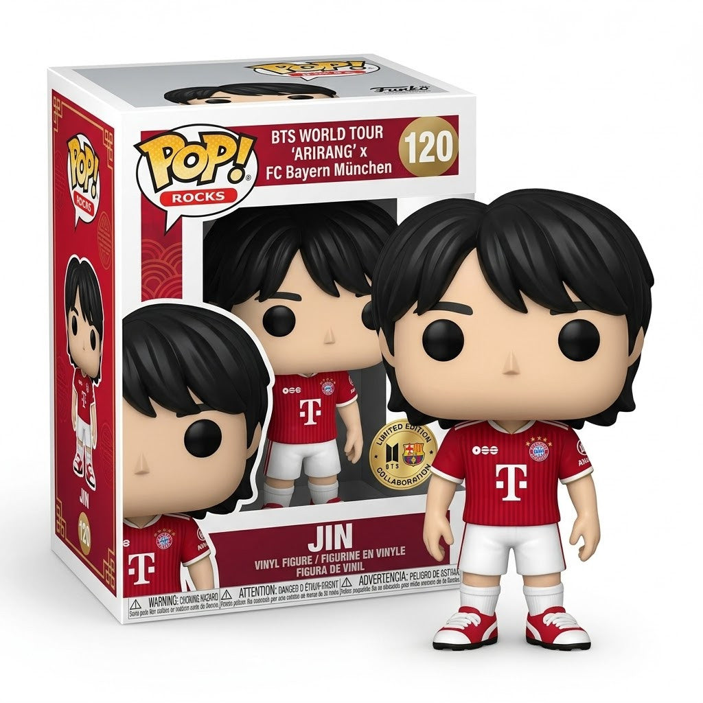 BTS Jin World Tour Arirang FC Bayern Munchen Funko Pop BTS Tour Merch 2026 Gif For Kpop Fans - Merchluma