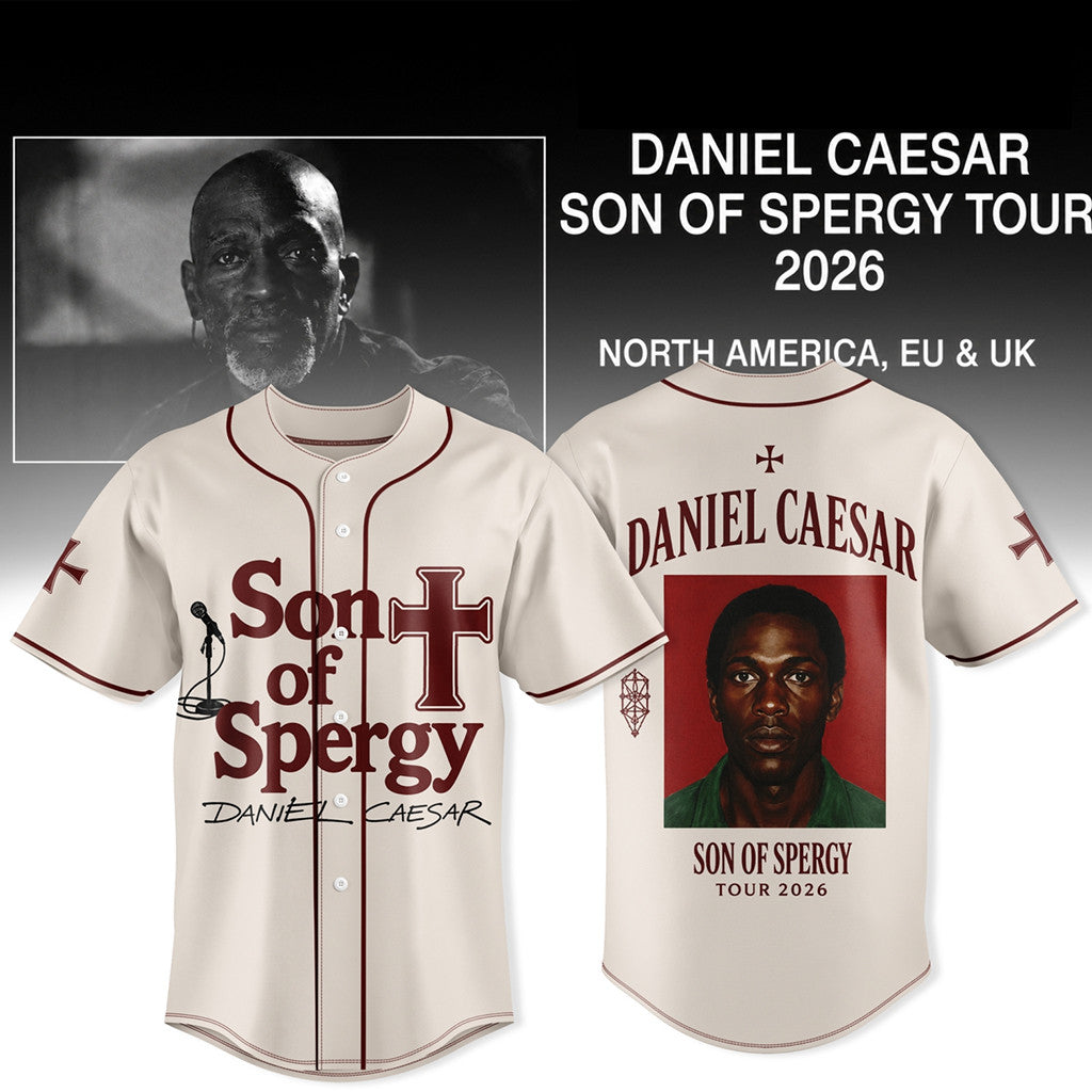 Daniel Caesar Son Of Spergy Tour Baseball Jersey 2026 Daniel Caesar Merch Gift For Music Fans - Merchluma