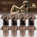 All Baseball Teams X Brown The R&B Tour 2026 Baseball Jersey Brown Merch Gift For Music Fans - Merchluma