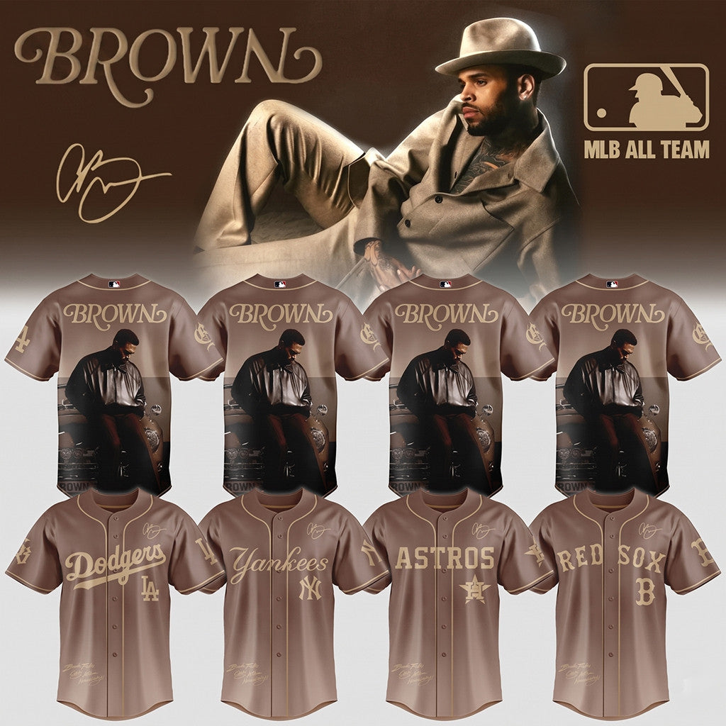 All Baseball Teams X Brown The R&B Tour 2026 Baseball Jersey Brown Merch Gift For Music Fans - Merchluma