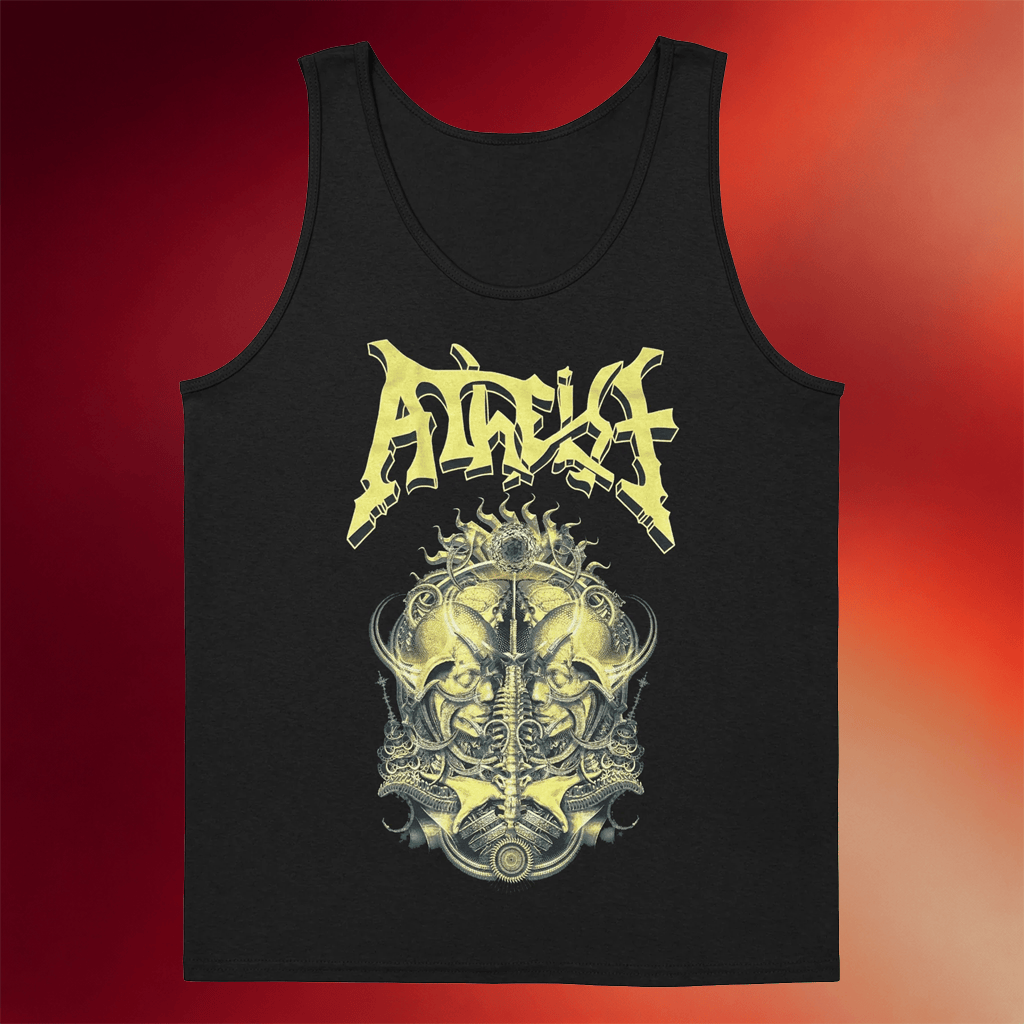 Night Shift Merch 2026 Atheist Biomechanical Tank Top Best Gift For Death Metal Band Fans - Merchluma