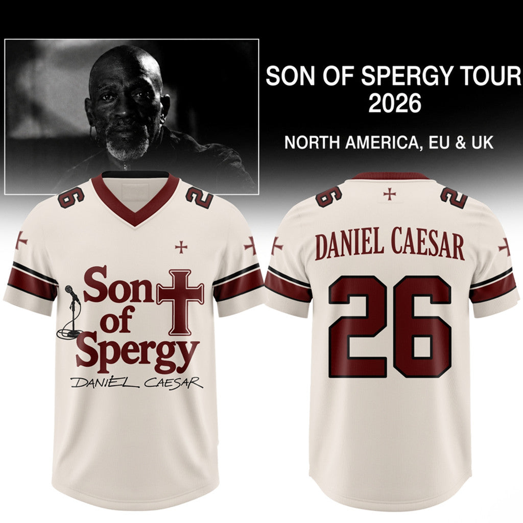 Daniel Caesar Son Of Spergy Tour 2026 Jersey Daniel Caesar Merch Music Gift Ideas For Guys - Merchluma