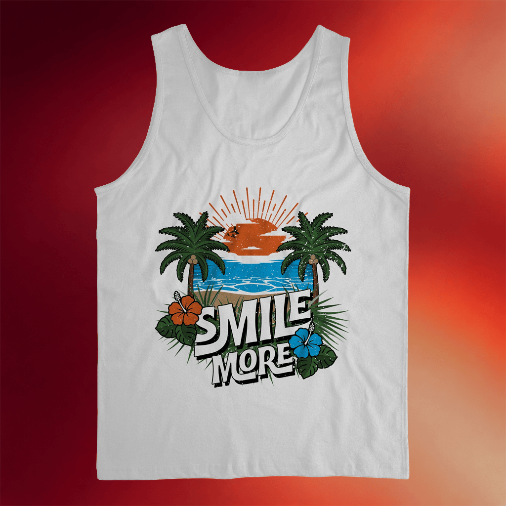 Smile More Merch 2026 Smile More Hawaiian Tank Top Summer Gifts For Friends - Merchluma