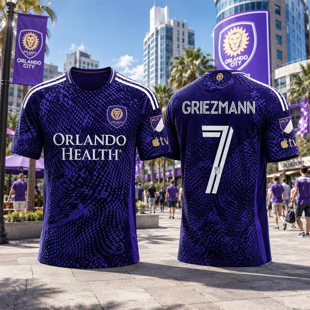 Antoine Griezmann Jersey Shirt Orlando City SC 2026 27 Home Jersey Fan Merch Gift For Brothers - Merchluma