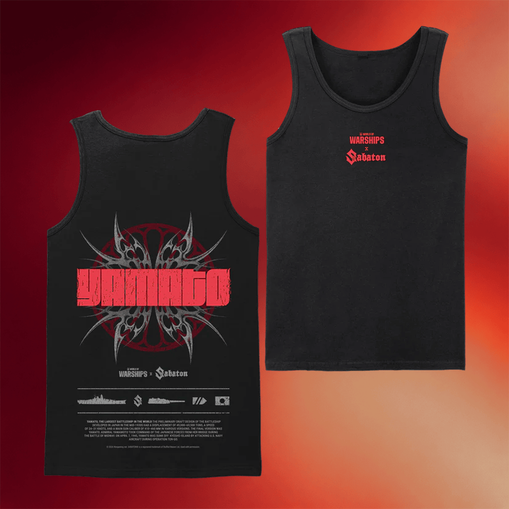 World Of Warships Merch 2026 Yamato Band Tank Top Wows X Sabaton Merch Gifts For Him - Merchluma