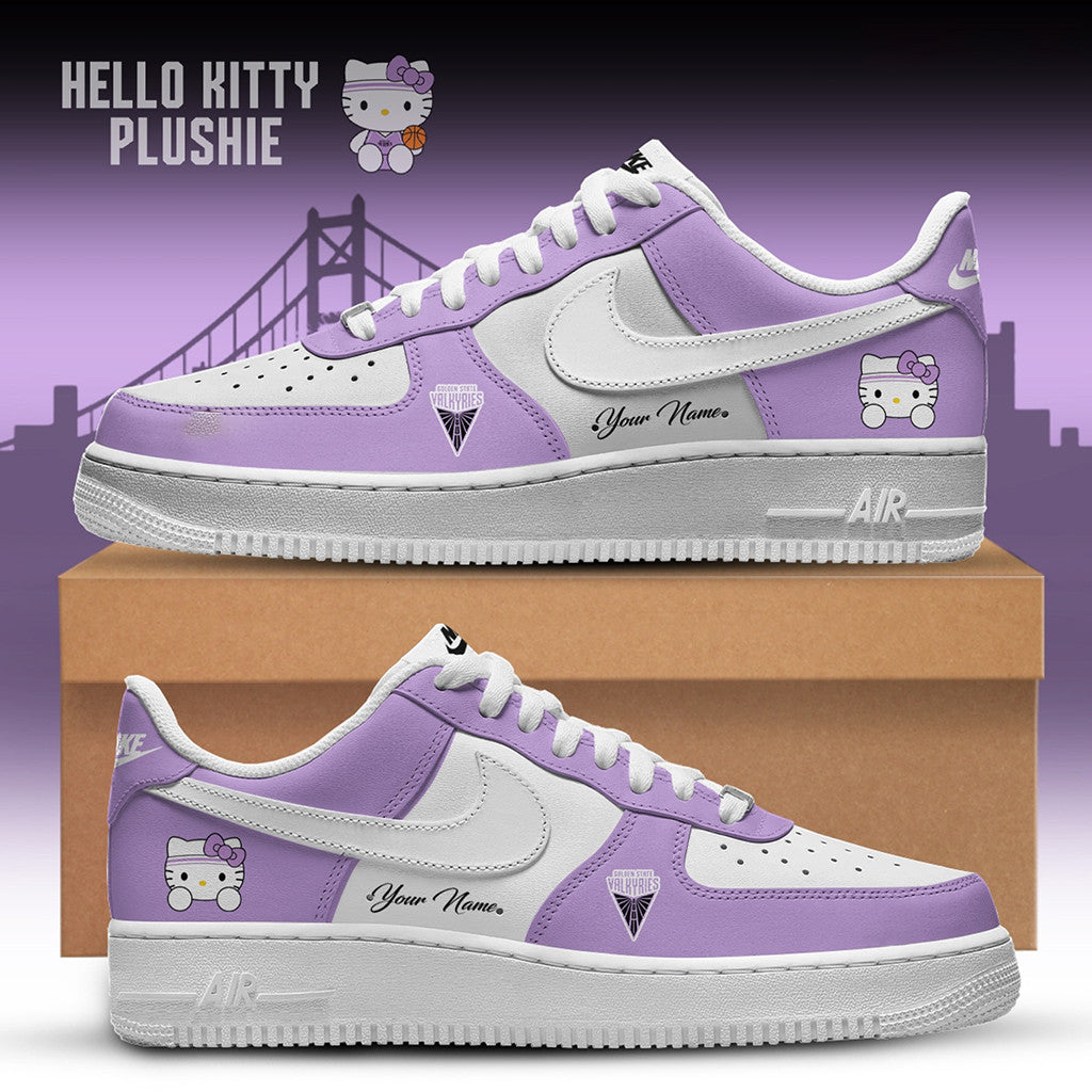 Personalized Golden State Valkyries WNBA X Hello Kitty Sneakers Valkyries Merch Fans Gifts - Merchluma