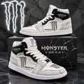 Monster Energy Claw Mark Cracked Design High Top Sneakers Monster Energy Merch Brother Gifts - Merchluma